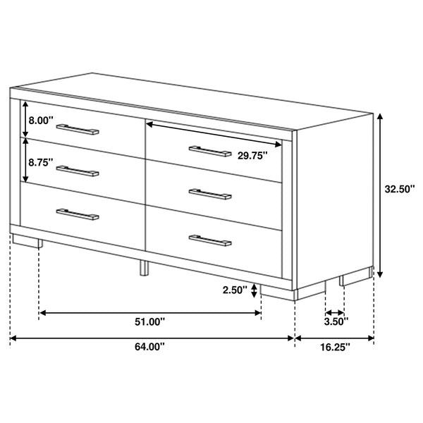 Xavier 5-Piece Queen LED Bedroom Set Cappuccino