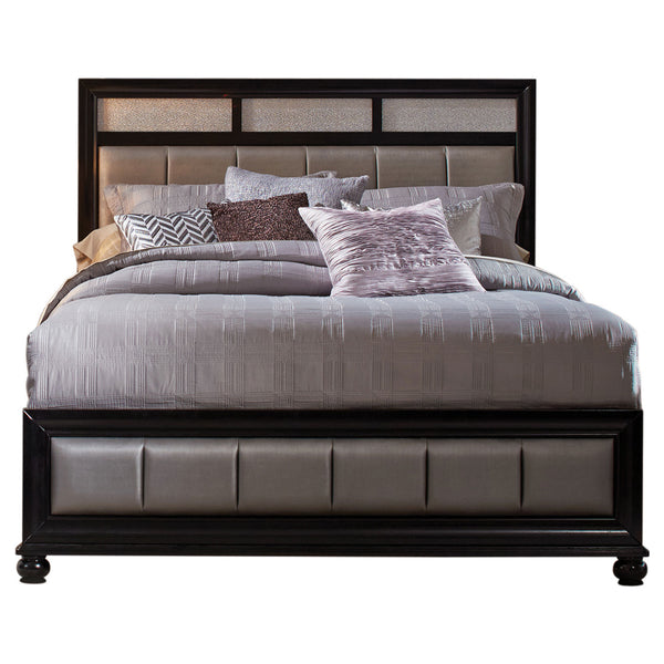 Marlow Wood Queen Panel Bed Black