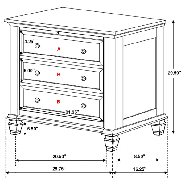 Felix 5-Piece Queen Bedroom Set Cream White