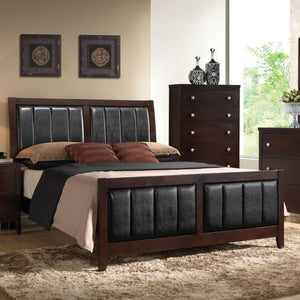 Marlowe Wood Queen Panel Bed Cappuccino