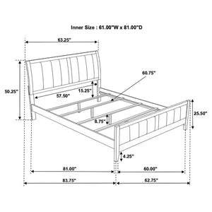 Marlowe Wood Queen Panel Bed Cappuccino