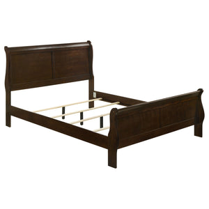 Vaughn Wood Queen Sleigh Bed Cappuccino