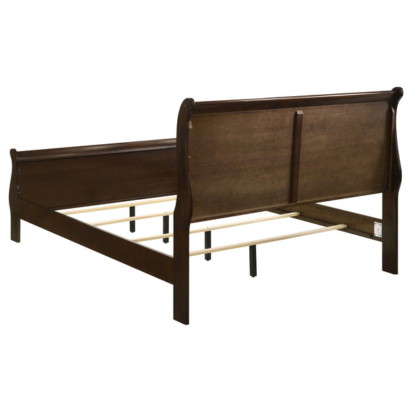 Vaughn Wood Queen Sleigh Bed Cappuccino