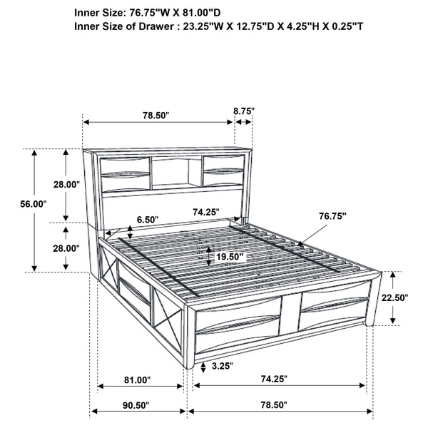 Torin 5-Piece Eastern King Bedroom Set Black