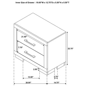 Modern Jessica 5-Piece Queen LED Bedroom Set in Snow White