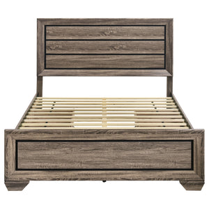 Radcliffe Wood Queen Storage Panel Bed Washed Taupe