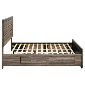 Radcliffe Wood Queen Storage Panel Bed Washed Taupe