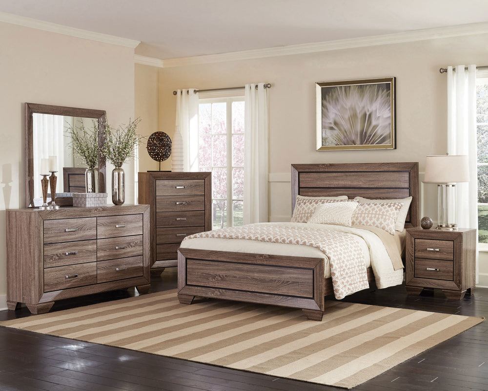 Emmerich 5-Piece Queen Bedroom Set Washed Taupe