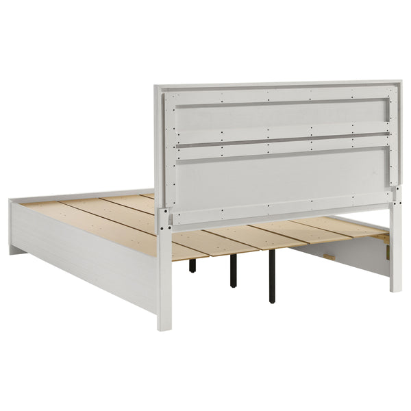 Bennett 51-inch Wood Queen Storage Panel Bed White