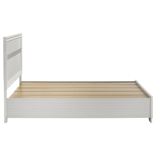 Bennett 51-inch Wood Queen Storage Panel Bed White