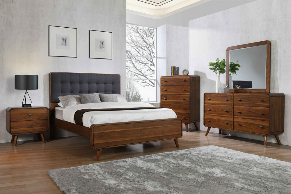 Hazel 5-piece Queen Bedroom Set Dark Walnut