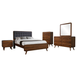 Hazel 5-piece Queen Bedroom Set Dark Walnut