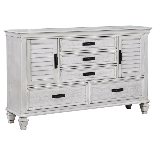 Isidore 5-Piece Queen Bedroom Set Distressed White