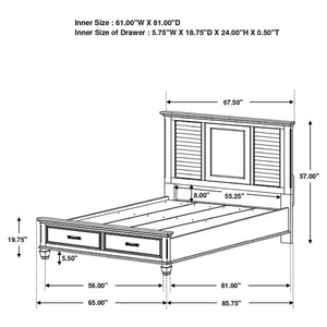 Isidore 5-Piece Queen Bedroom Set Distressed White