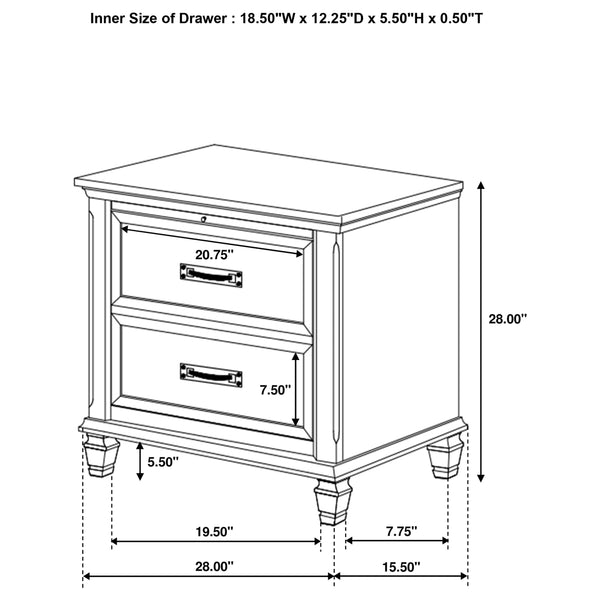 Isidore 5-Piece Queen Bedroom Set Distressed White