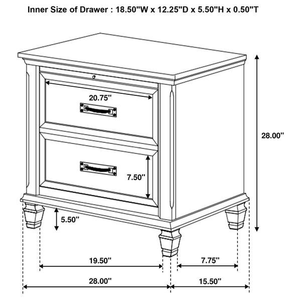 Solene 5-Piece Queen Bedroom Set Distressed White