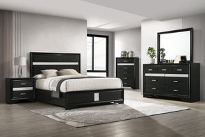 Zaria 5-Piece Queen Bedroom Set Black