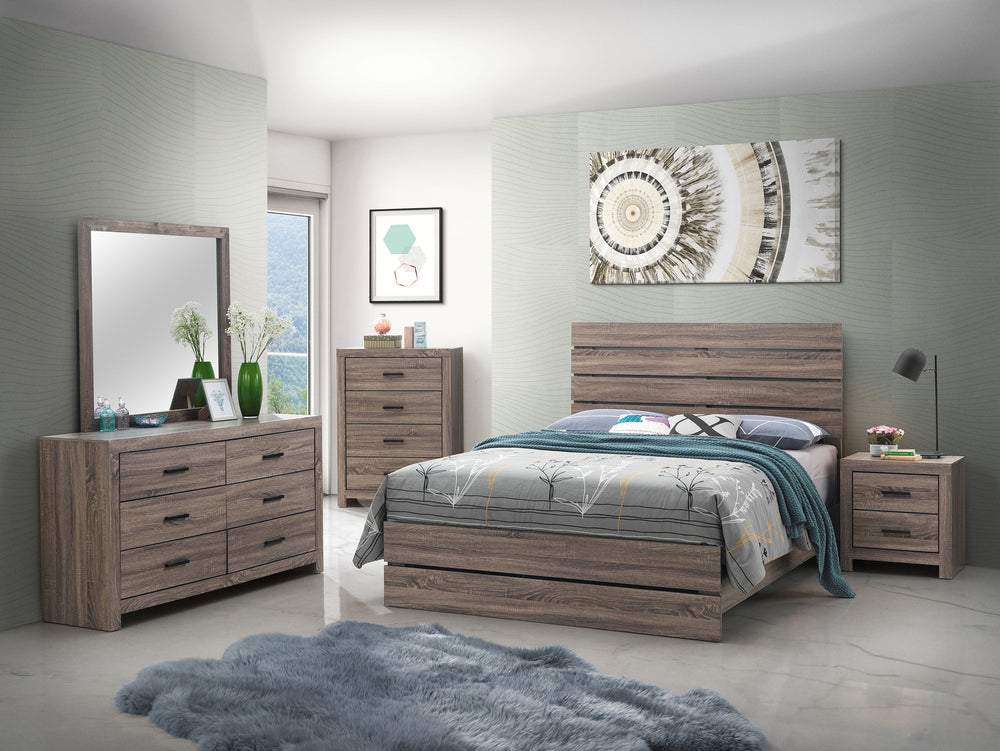 Percival 5-Piece Queen Bedroom Set Barrel Oak