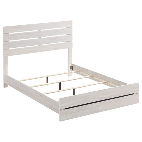 Chester Wood Queen Panel Bed Coastal White