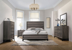 Nikolai 5-Piece Queen Bedroom Set Grey Oak