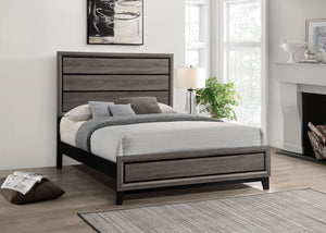 Lyndon Wood Queen Panel Bed Grey Oak