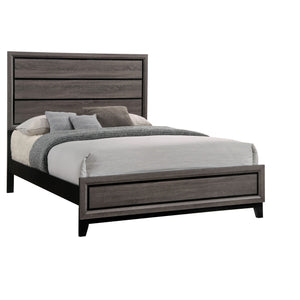 Lyndon Wood Queen Panel Bed Grey Oak