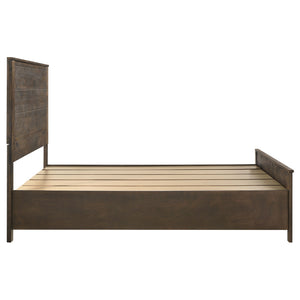 Halstead Wood Queen Storage Panel Bed Rustic Golden Brown