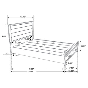 Halstead Wood Queen Storage Panel Bed Rustic Golden Brown