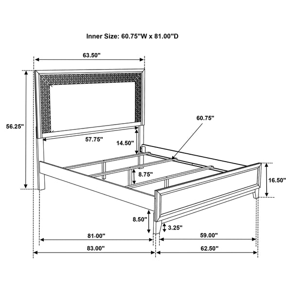 Savannah Wood Queen Panel Bed Espresso