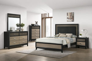 Savannah Wood Queen Panel Bed Espresso