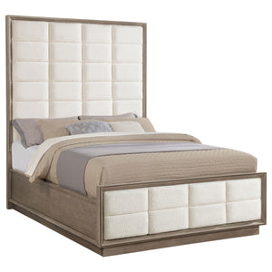 Harrison 80-Inch Queen Panel Bed Taupe Oak