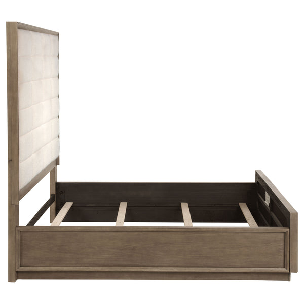 Harrison 80-Inch Queen Panel Bed Taupe Oak