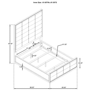 Harrison 80-Inch Queen Panel Bed Taupe Oak