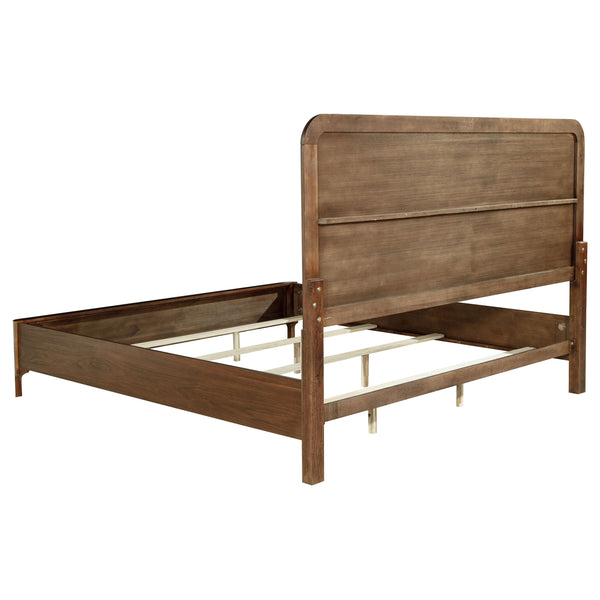 Thorne 57-Inch Upholstered Queen Panel Bed Walnut