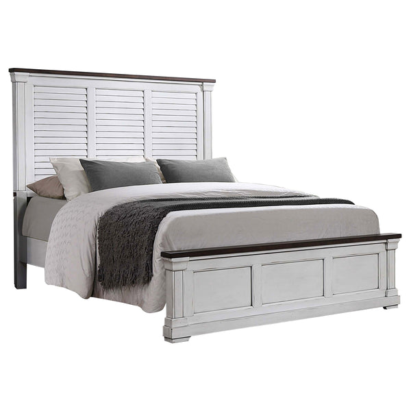 Augustus 5-Piece Queen Bedroom Set Distressed White