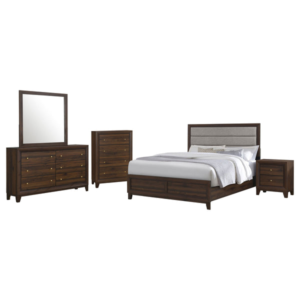 Audrey 5-piece Queen Bedroom Set Walnut