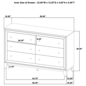 Audrey 5-piece Queen Bedroom Set Walnut