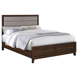 Alistair 50-Inch Upholstered Queen Bed Walnut