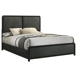 Orion 51-Inch Upholstered Queen Bed Black