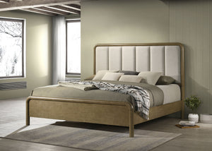 Theron 59-Inch Upholstered Queen Bed Nutmeg