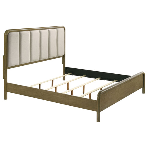 Theron 59-Inch Upholstered Queen Bed Nutmeg