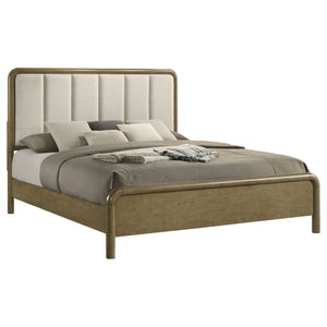 Theron 59-Inch Upholstered Queen Bed Nutmeg