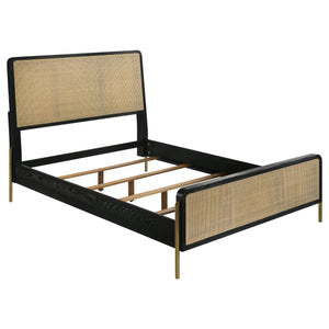 Soren 5-Piece Queen Bedroom Set Black and Natural