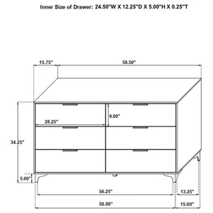 Dorian 5-Piece Queen Bedroom Set White