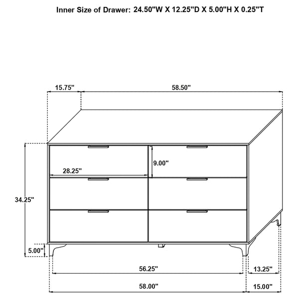 Dorian 5-Piece Queen Bedroom Set White