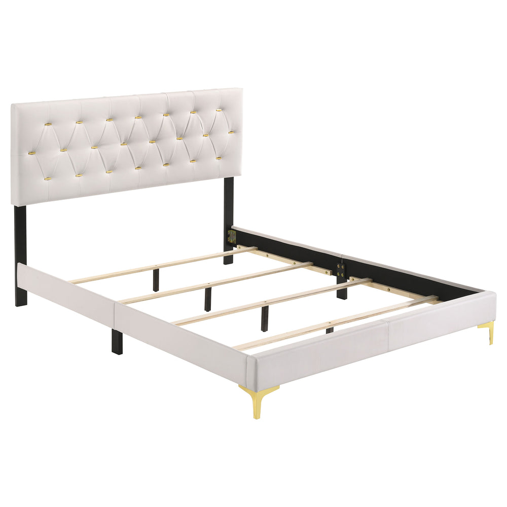 Marielle Upholstered Queen Panel Bed White