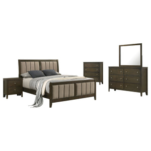 Levi 5-piece Queen Bedroom Set Dark Cocoa