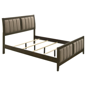 Benedict 51-Inch Upholstered Queen Bed Dark Cocoa