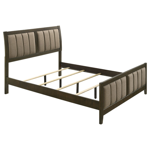 Benedict 51-Inch Upholstered Queen Bed Dark Cocoa