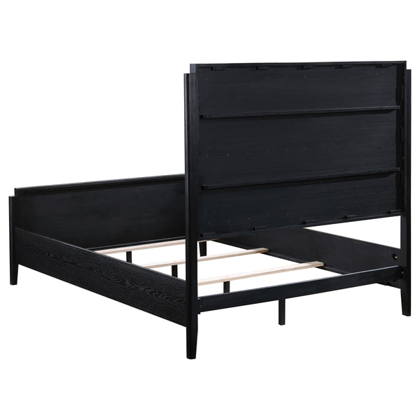 Donovan 60-Inch Upholstered Queen Bed Black